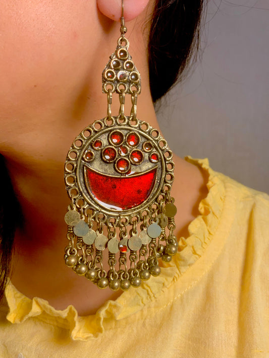 Gul-e-surkh afgani jhumka